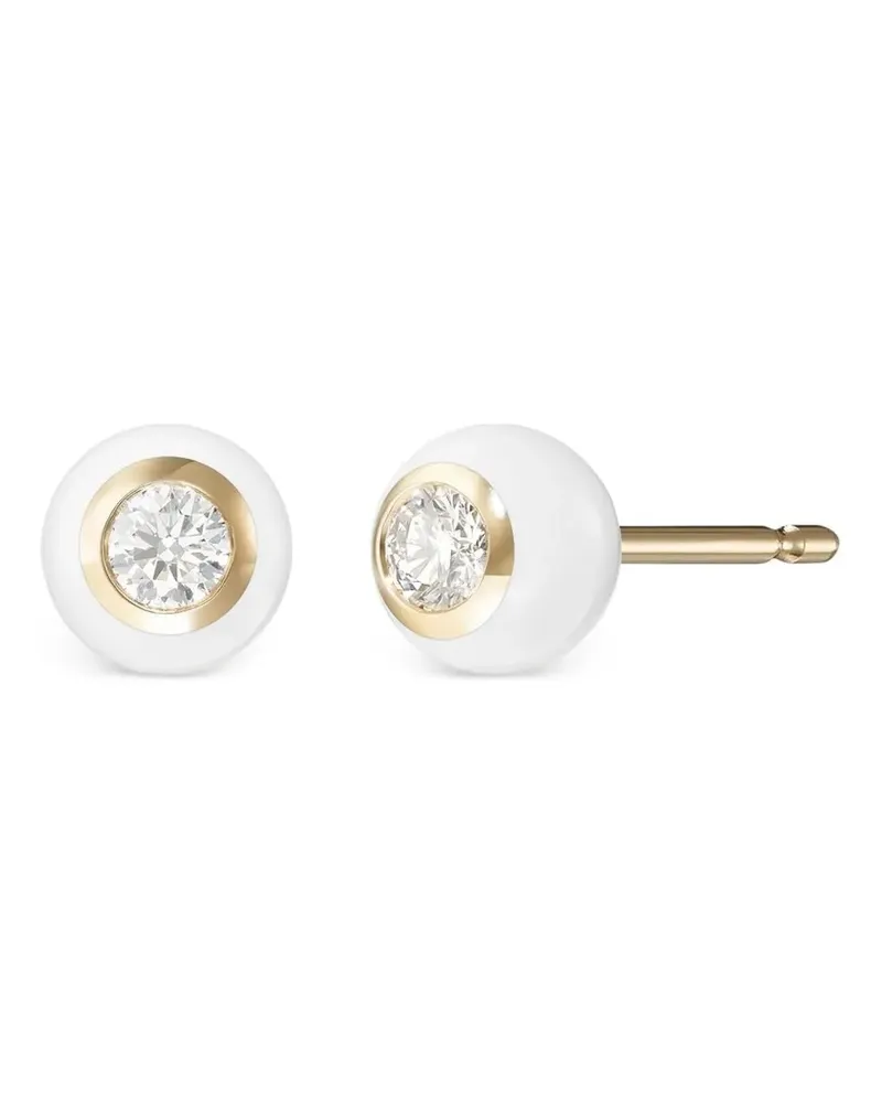 Melissa Kaye 18kt mittelgroße Audrey Gelbgoldohrringe mit Diamanten Gold