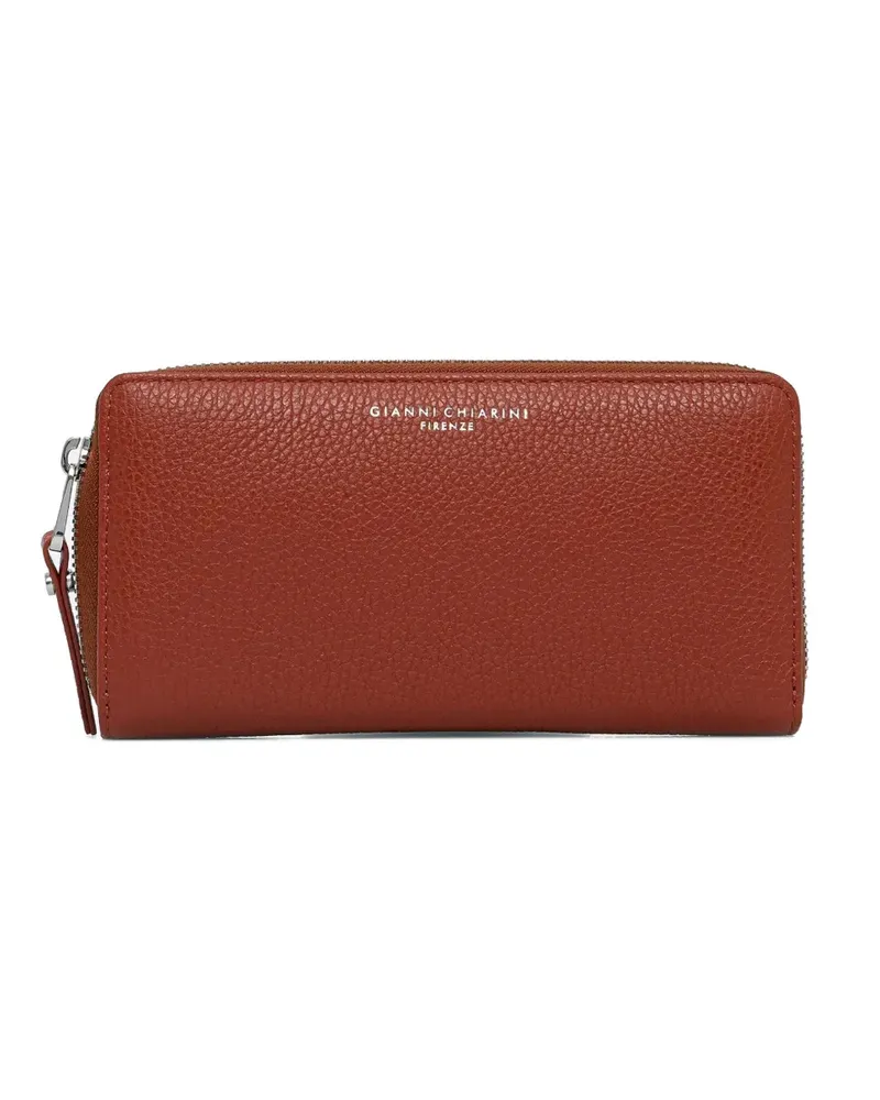 Gianni Chiarini logo-stamp zipped wallet - Braun Braun
