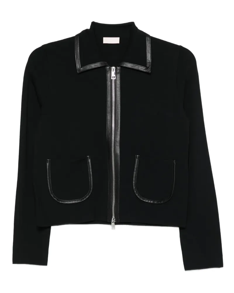 Liu Jo Lederjacke mit Reißverschluss - Schwarz Schwarz