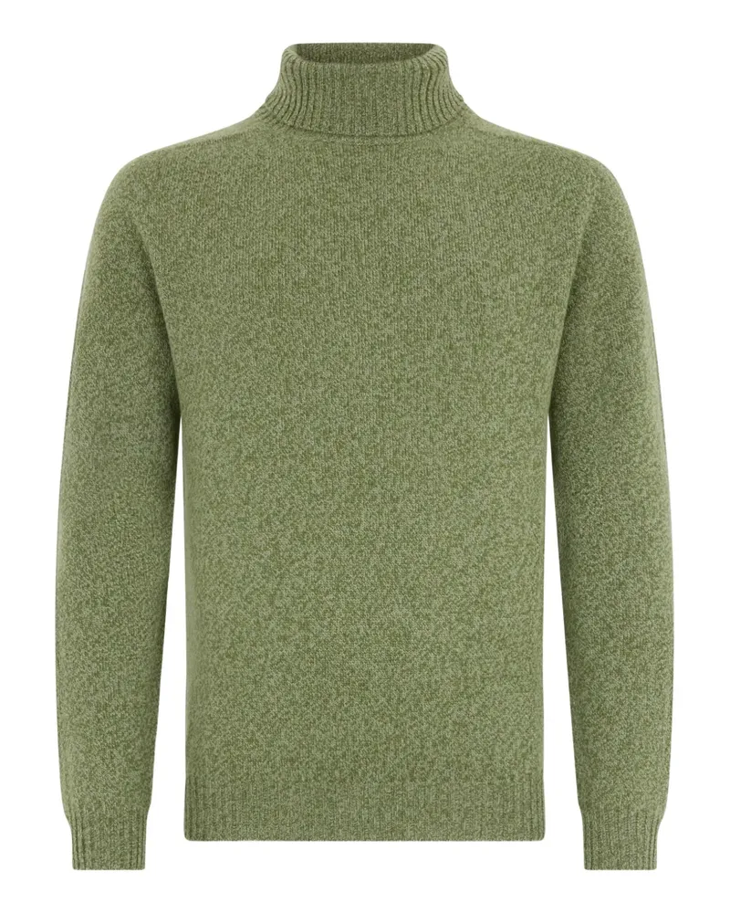 Boglioli Melierter Rollkragenpullover - Grün Grün