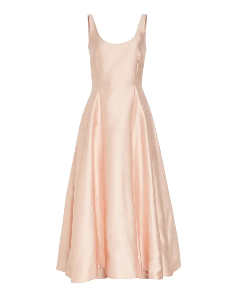 BERNADETTE Charles scoop-neck panelled midi dress - Rosa Rosa