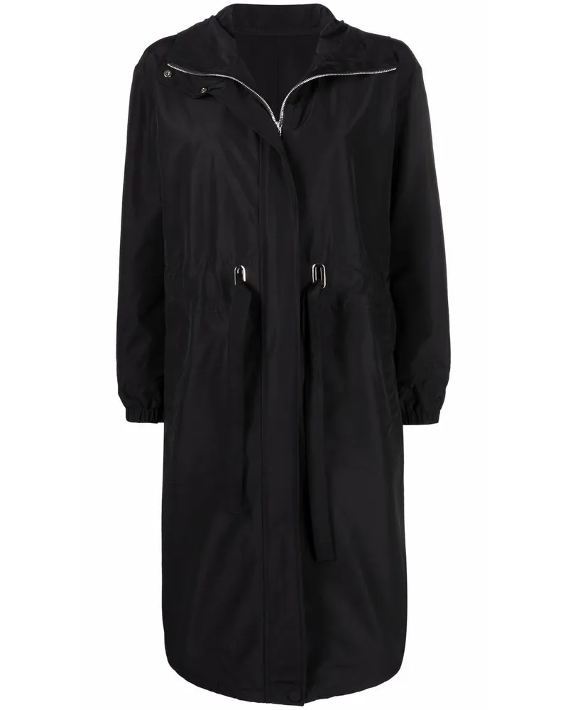 Yves Salomon Oversized-Mantel mit Kapuze - Schwarz Schwarz