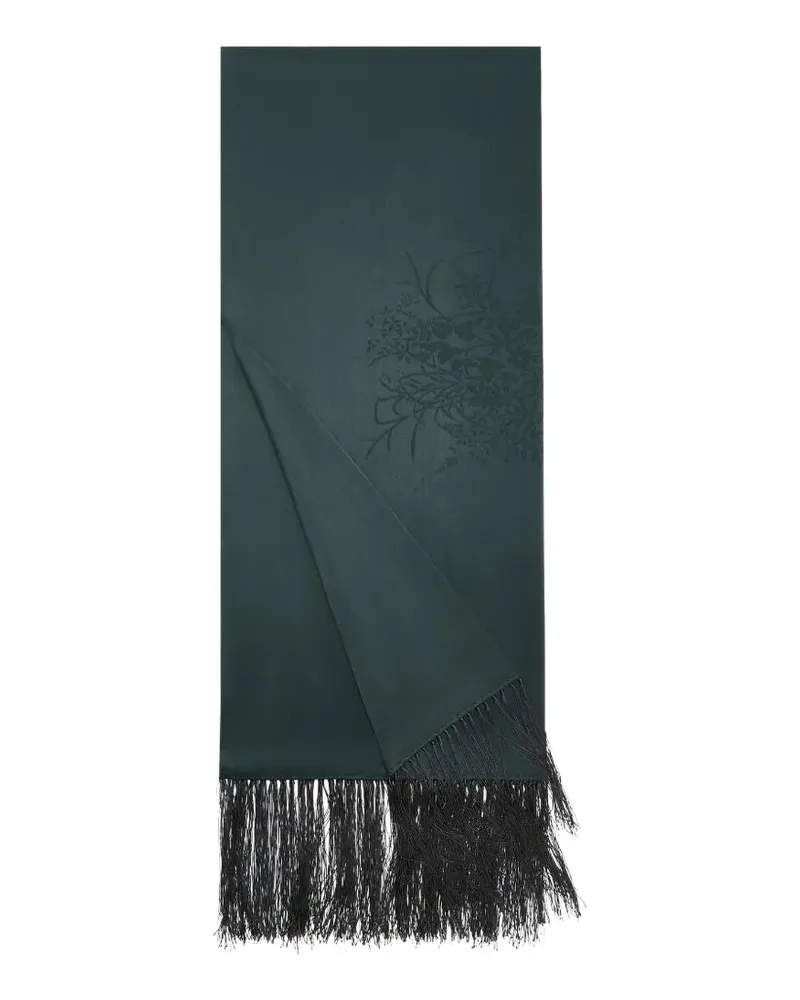 Shanghai Tang Schal mit Fransen - Grün Grün