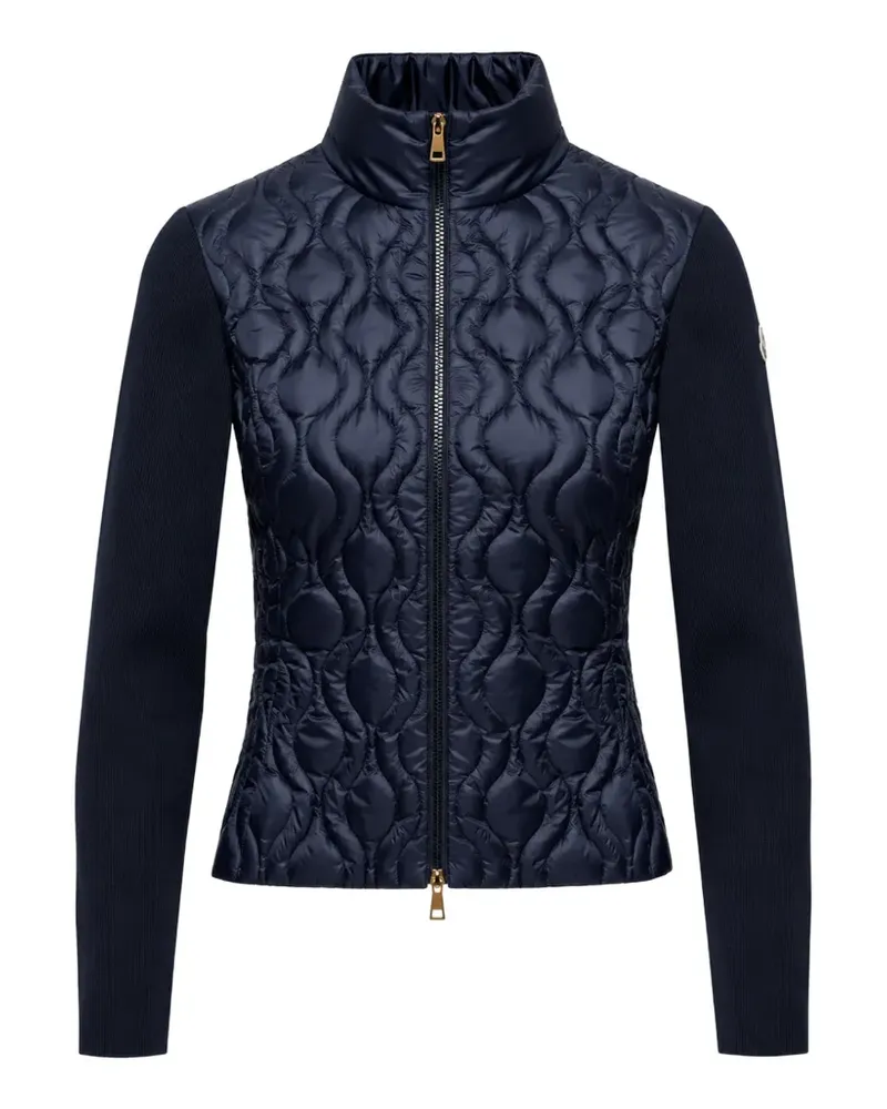 Moncler cotton padded zip-up cardigan - Blau Blau