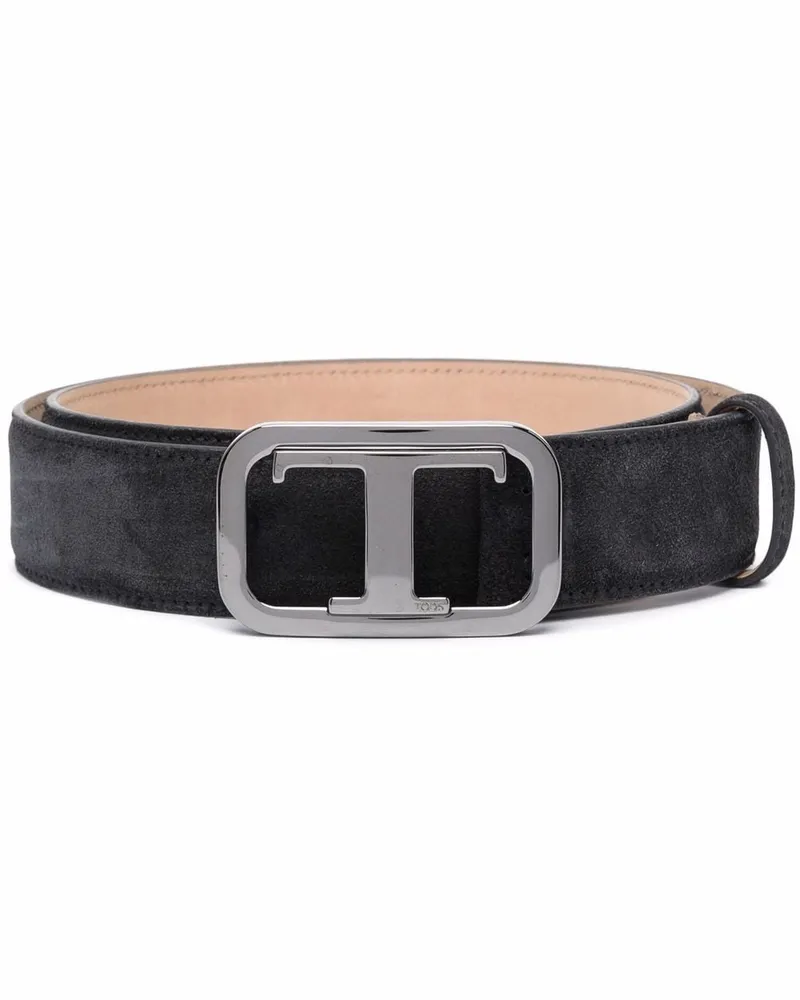 TOD'S Gürtel mit Logo-Schild - Schwarz Schwarz