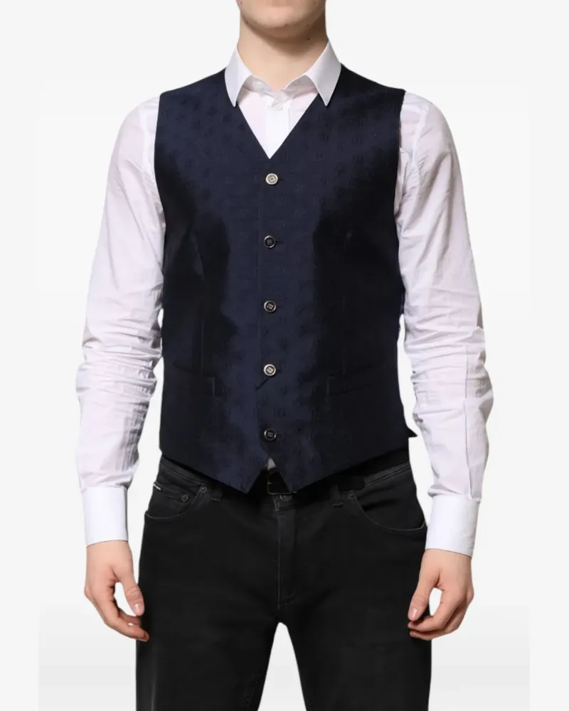 Dolce & Gabbana Weste mit Logo-Prägung - Blau Blau