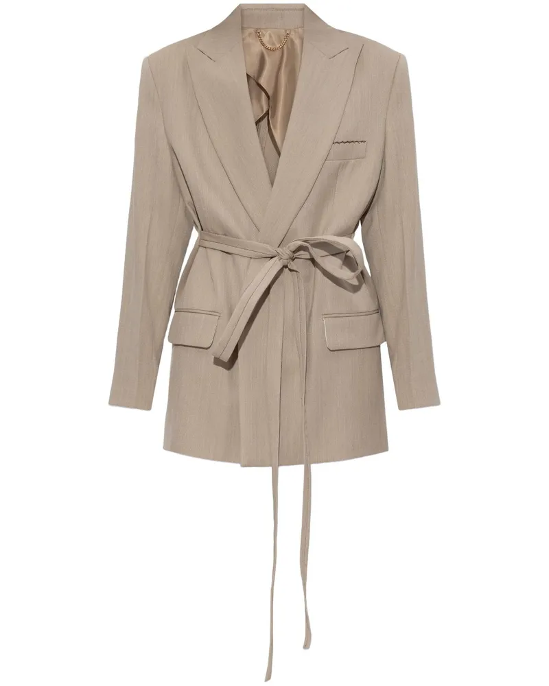 Victoria Beckham Blazer mit Bindegürtel - Nude Nude