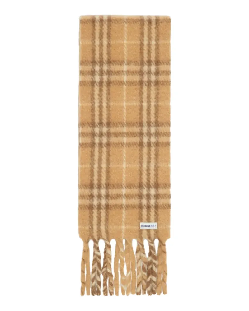 Burberry Schmaler Schal mit Karomuster - Nude Nude