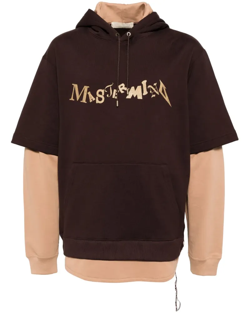 Mastermind World Hoodie mit Logo-Print - Braun Braun