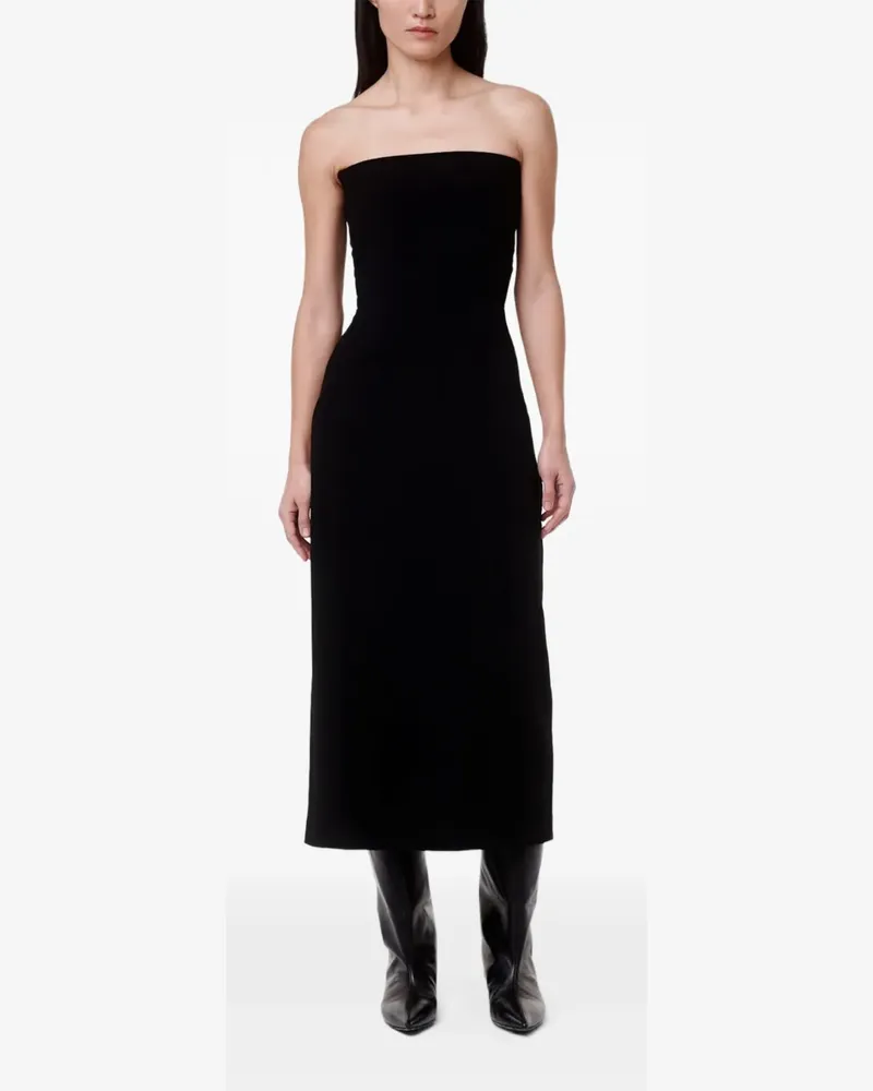 Another Tomorrow Doppio strapless midi dress - Schwarz Schwarz