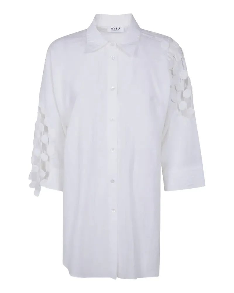 Aviù appliqué shirt - Weiß Weiß
