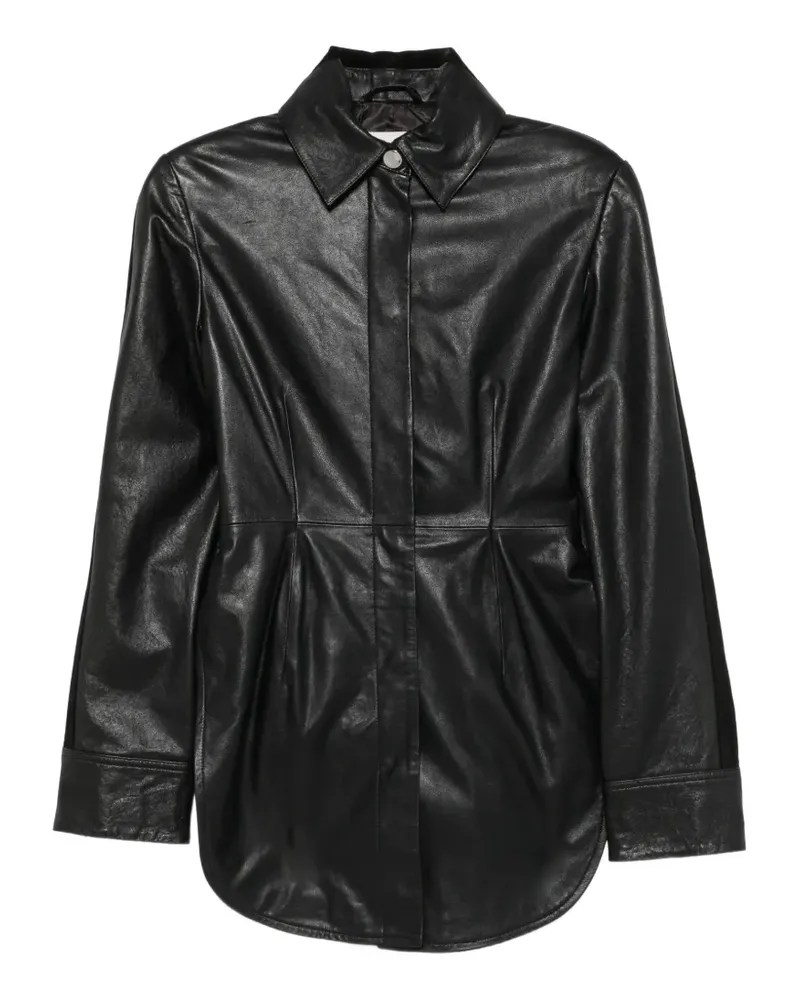 SPORTMAX SpsCoccole paneled leather jacket - Schwarz Schwarz