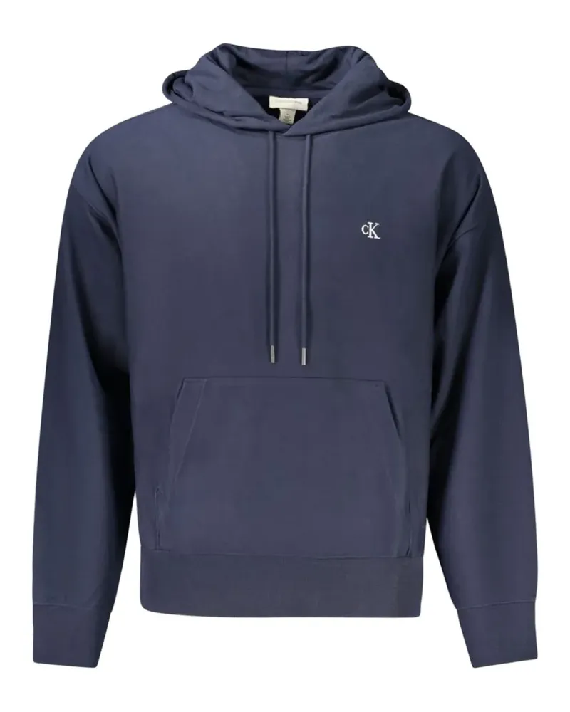 Calvin Klein logo-detail cotton hoodie - Blau Blau