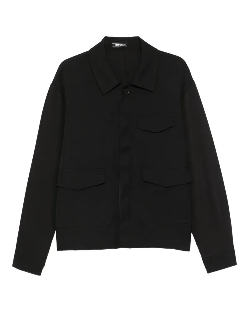 IMPERIAL Hemdjacke mit Knopfleiste und Klappentasche - Schwarz Schwarz