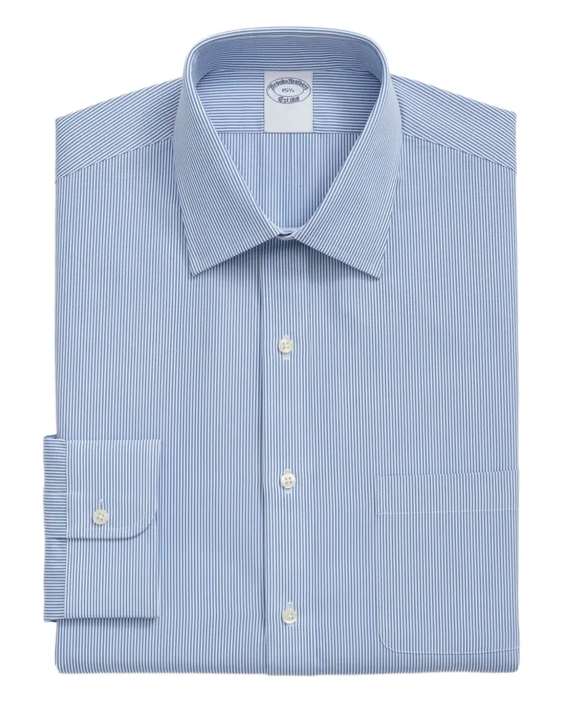 Brooks Brothers Gestreiftes Hemd mit Ainsley-Kragen - Blau Blau