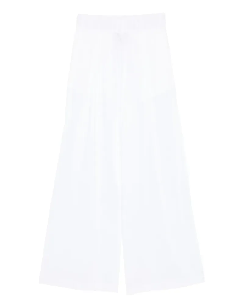 Semicouture elasticated-waistband trousers - Weiß Weiß