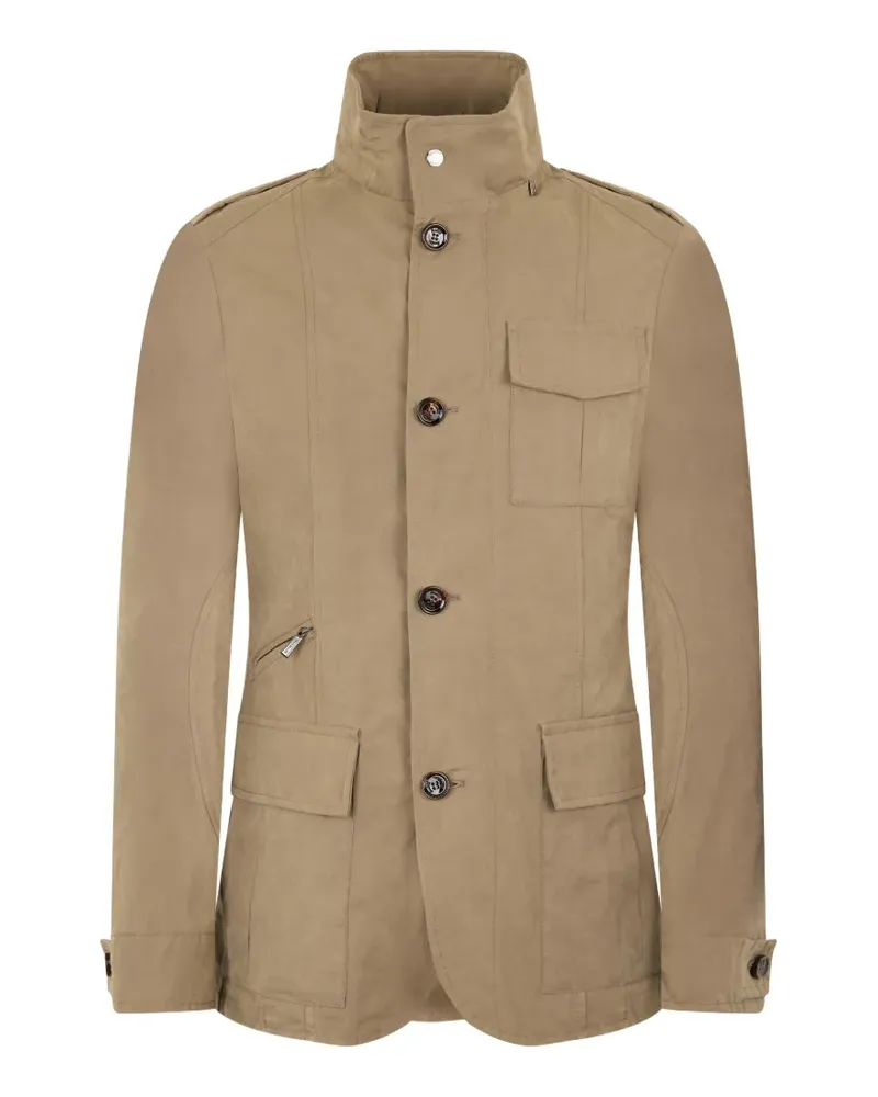 MOORER pocket military jacket - Nude Nude