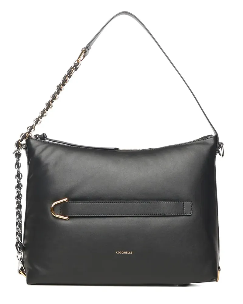 Coccinelle metal mesh strap leather shoulder bag - Schwarz Schwarz