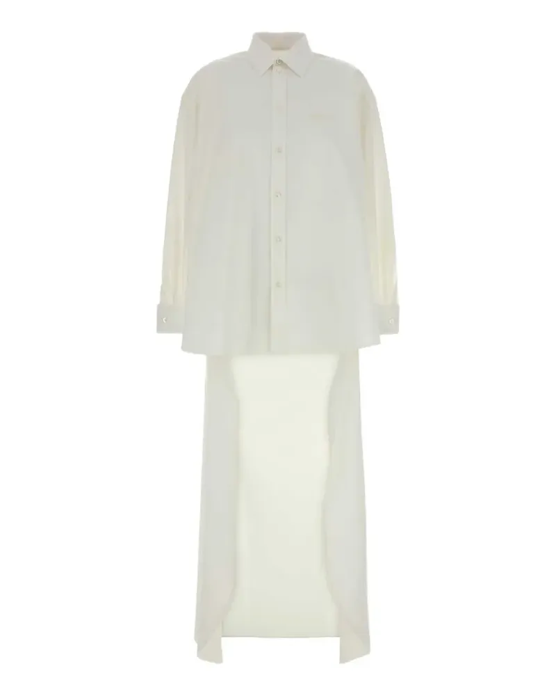 Balenciaga train-detail poplin shirt - Nude Nude