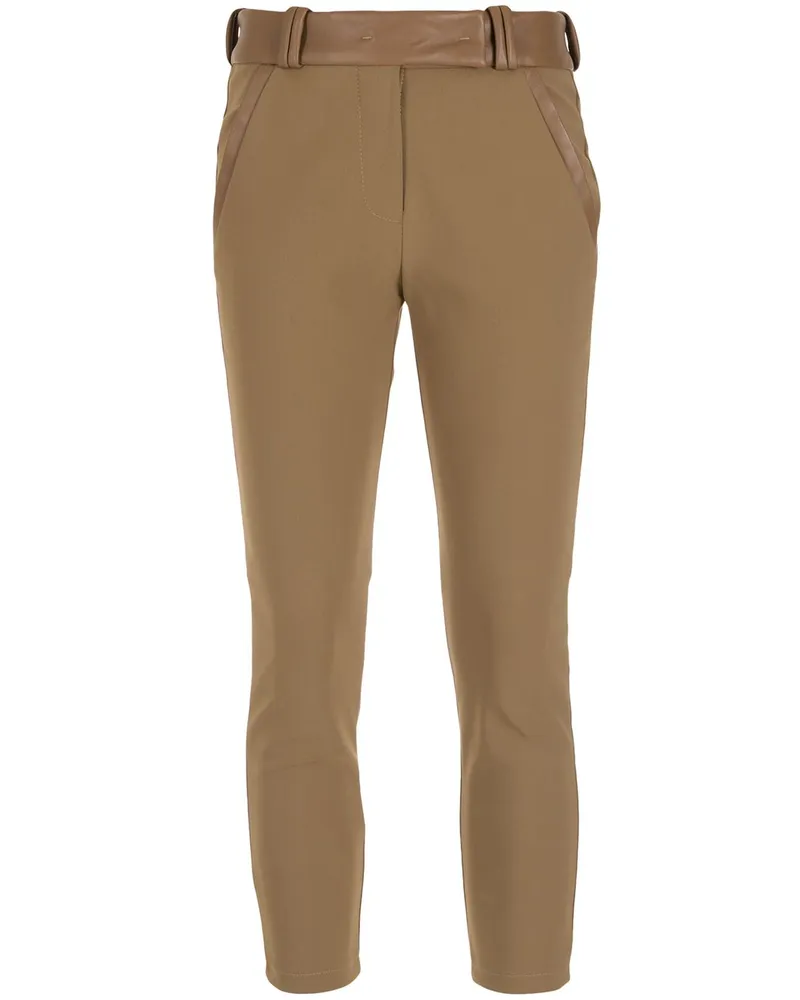 Gloria Coelho Schmale Hose aus Faux-Leder - Braun Braun