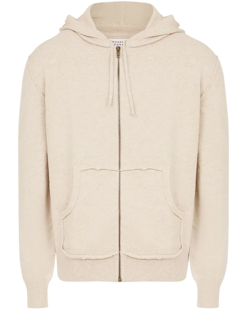 Maison Margiela Kapuzenjacke mit Reißverschluss - Nude Nude