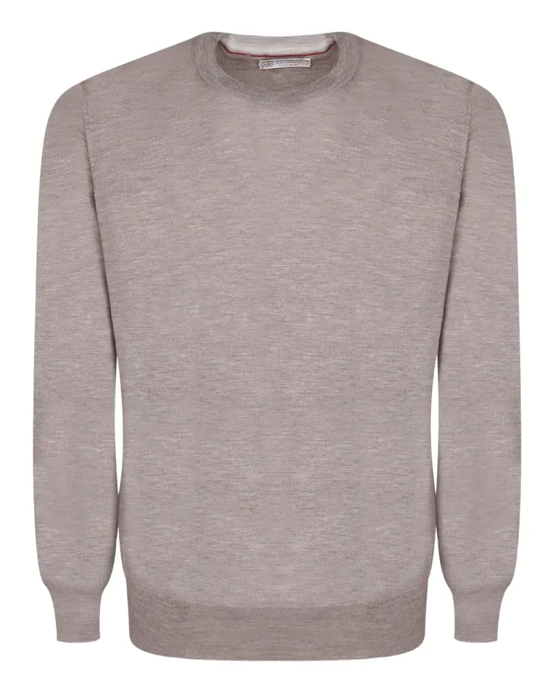 Brunello Cucinelli Leichter Pullover aus Kaschmir und Seide - Grau Grau