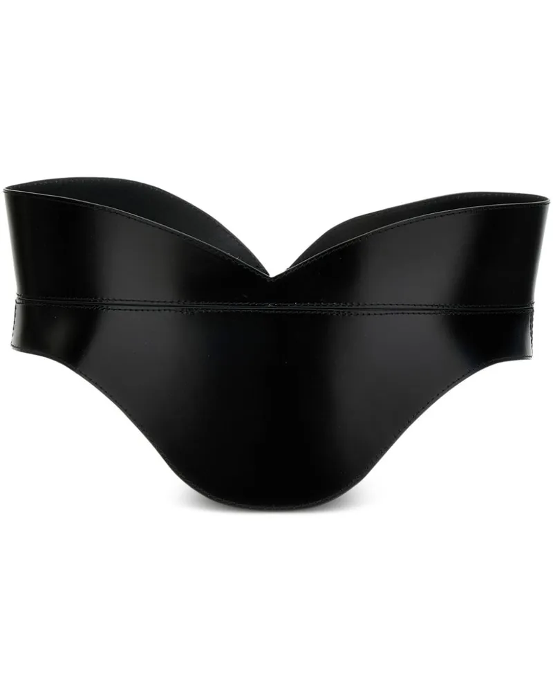 Alexander McQueen Gürtel aus Leder - Schwarz Schwarz