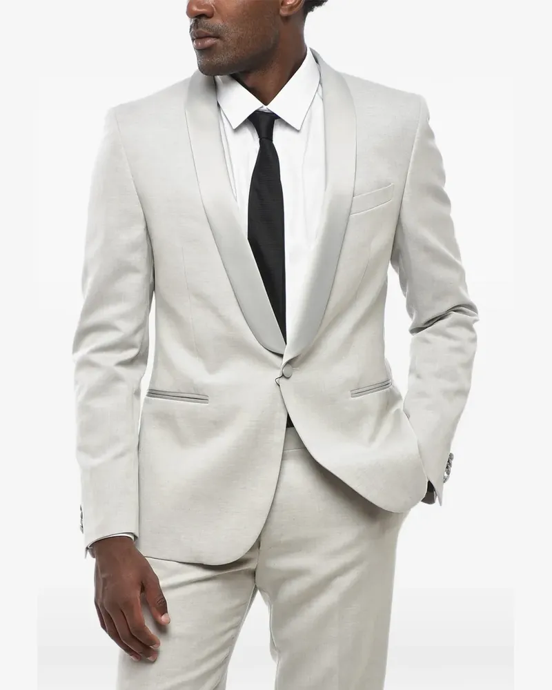 Corneliani satin shawl-lapel suit - Nude Nude