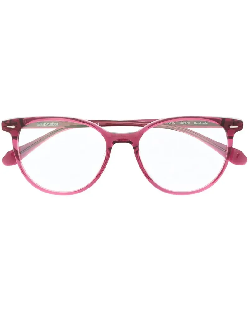 GIGI STUDIOS Dora Brille mit rundem Gestell - Rosa Rosa