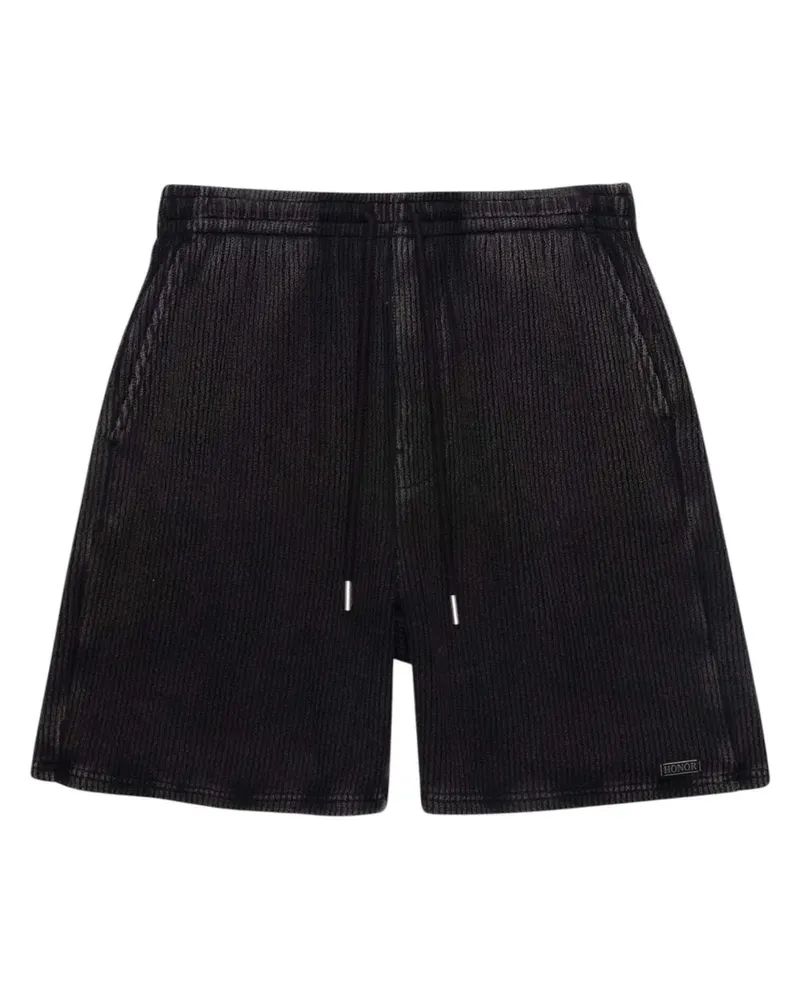 Honor The Gift rib-knit drawcord shorts - Schwarz Schwarz