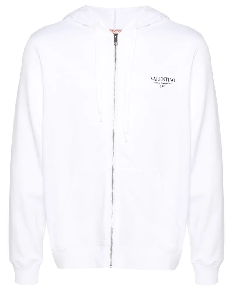 Valentino Garavani Kapuzenjacke mit Logo-Print - Weiß Weiß