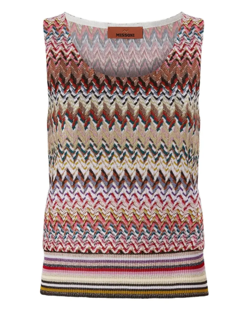 Missoni Strickoberteil mit Zickzackmuster - Rot Rot