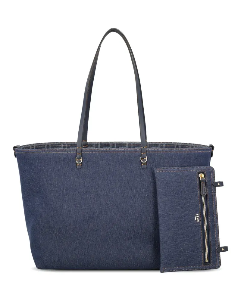 Fendi logo-pattern tote bag - Blau Blau