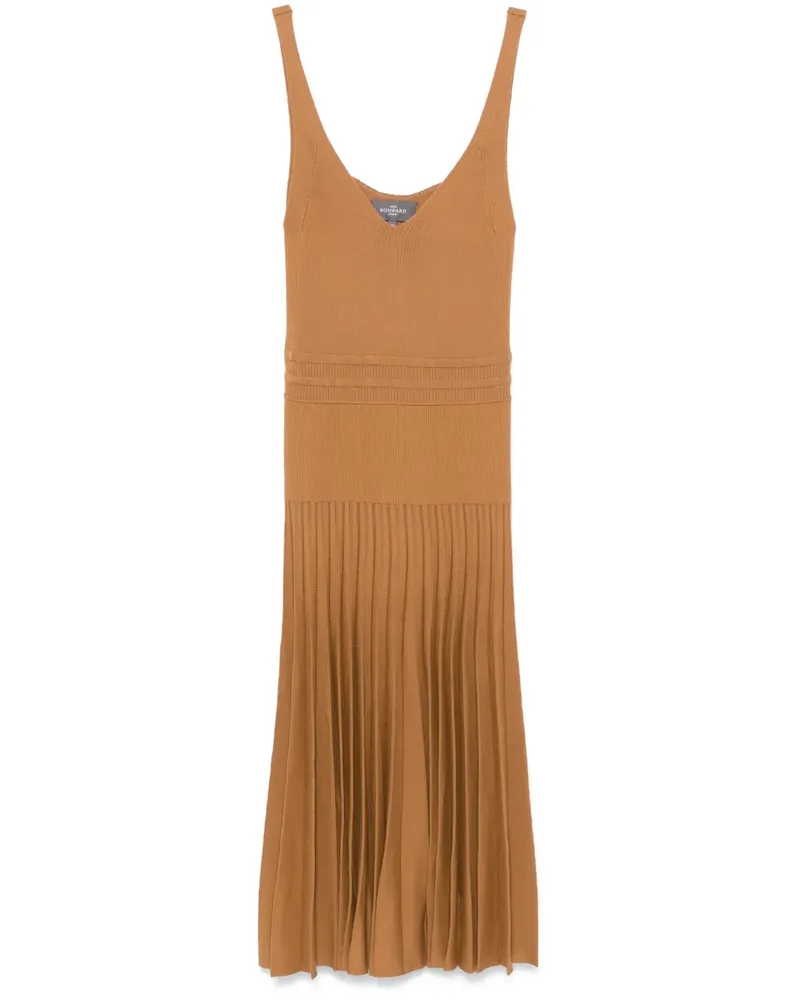 Eric Bompard Kleid mit Falten - Braun Braun