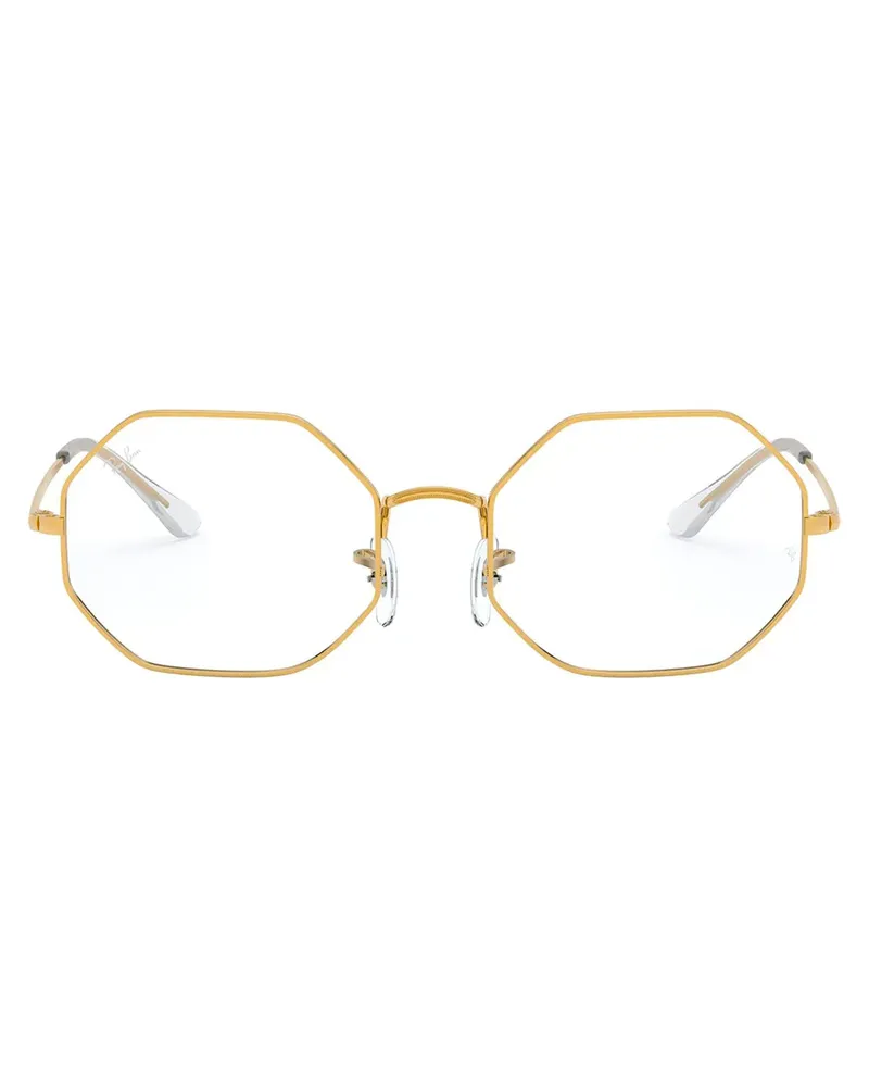 Ray Ban Brille mit sechseckigem Gestell - Gold Gold