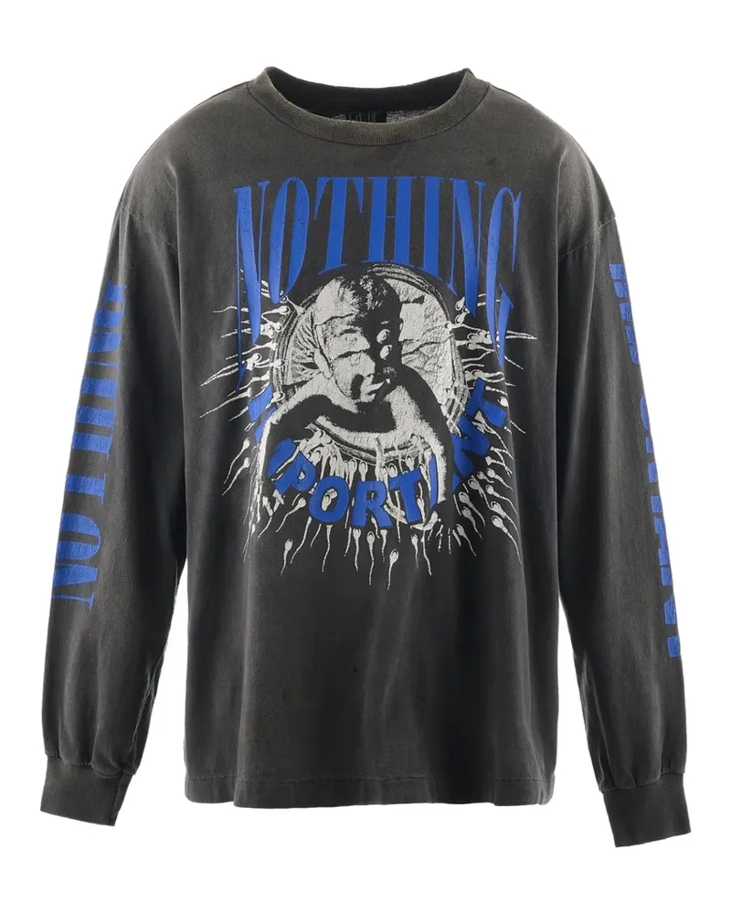 SAINT MXXXXXX x Kosuke Kawamura T-Shirt mit grafischem Print - Grau Grau