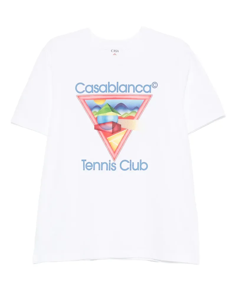 Casablanca Paris T-Shirt mit grafischem Print - Weiß Weiß