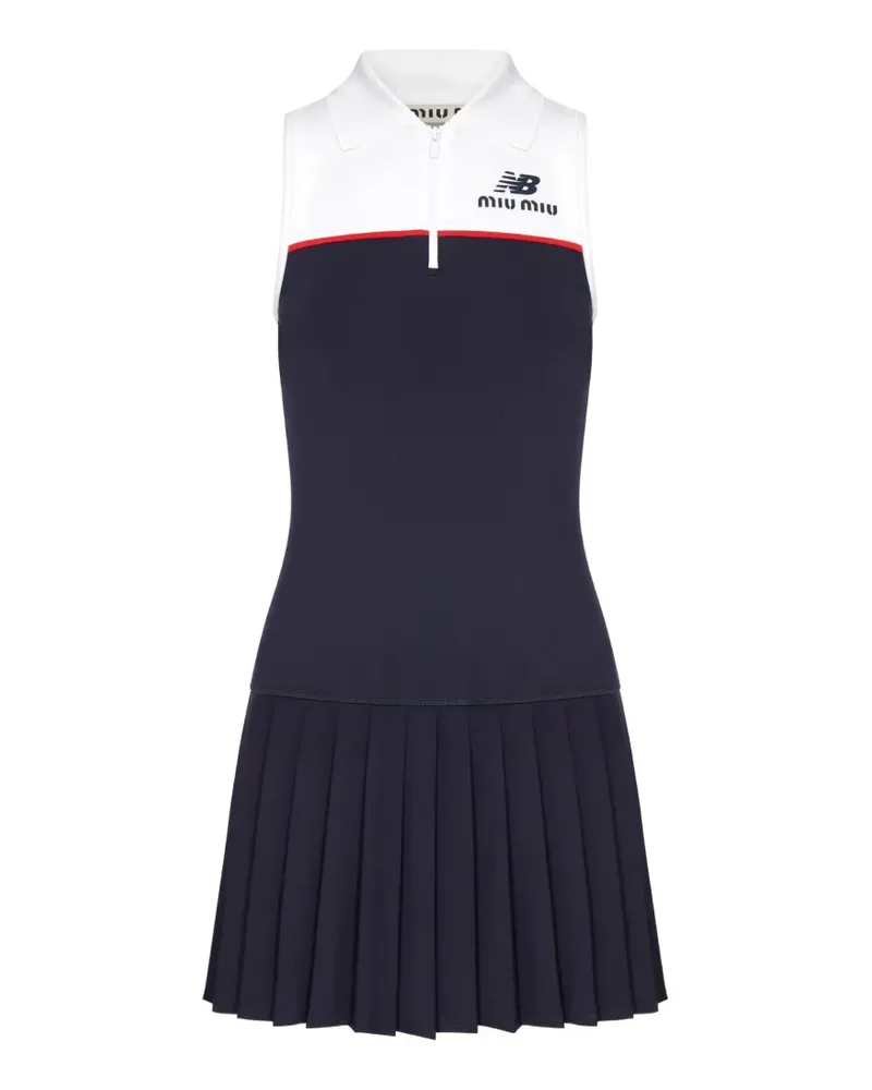 Miu Miu x New Balance pleated mini dress - Blau Blau