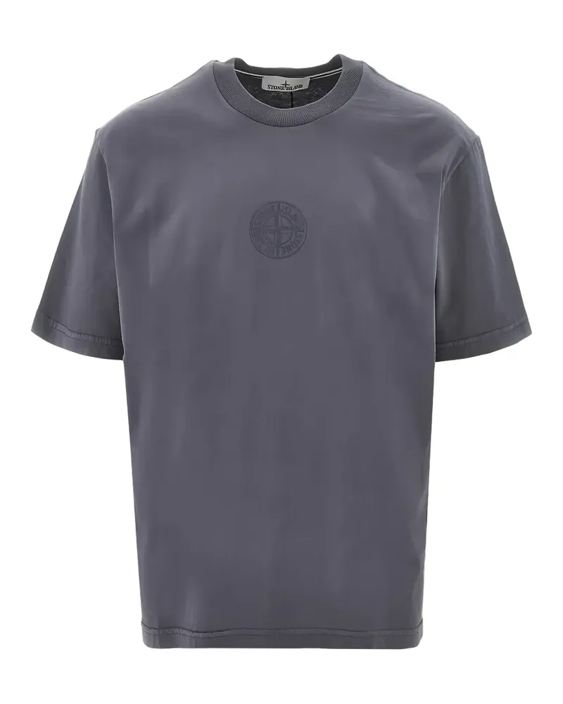 Stone Island circle-logo T-shirt - Grau Grau