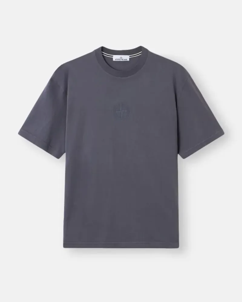 Stone Island T-Shirt mit Kompass-Logo - Grau Grau