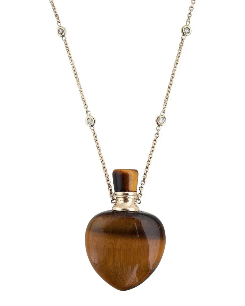 Jacquie Aiche 18kt Tigers Eye Potion Bottle Gelbgoldhalskette Gold