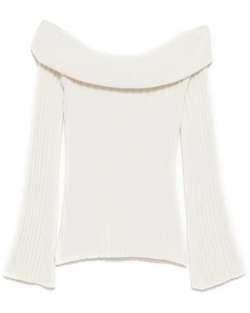 Reformation Lana Strickoberteil - Weiß Weiß