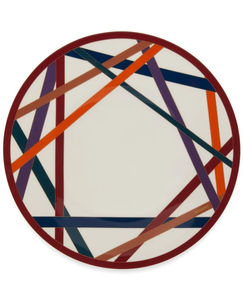 Missoni Home Dessertteller mit graphischem Print - Weiß Weiß