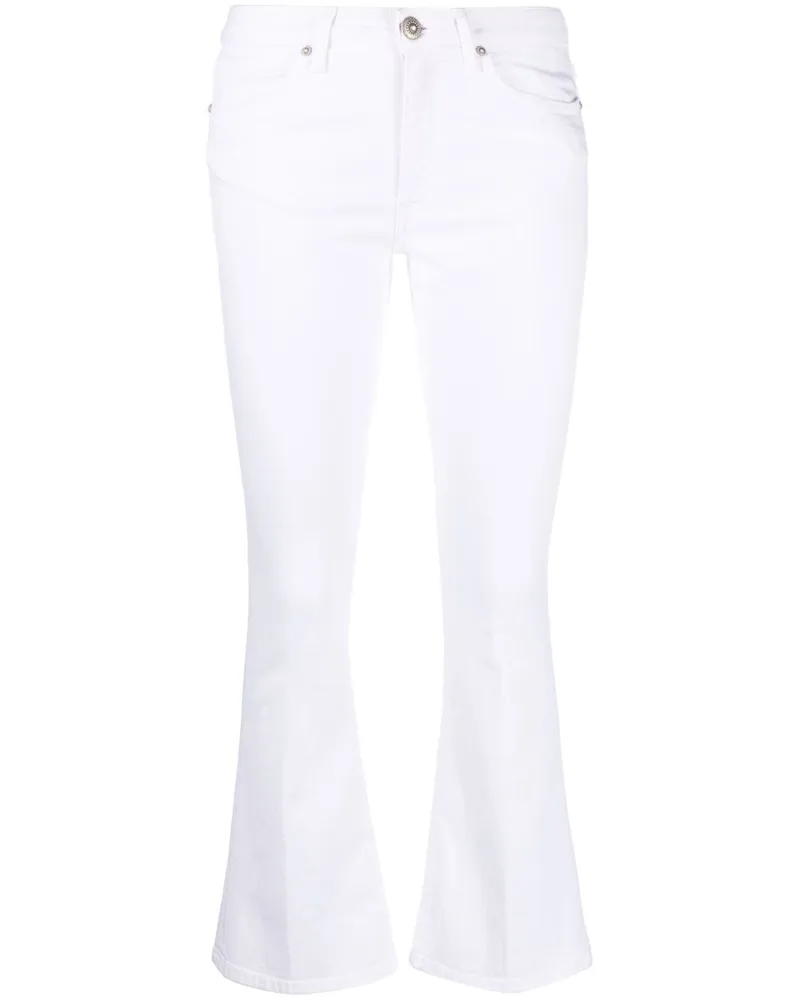 Dondup Bootcut-Jeans mit Logo-Patch - Weiß Weiß