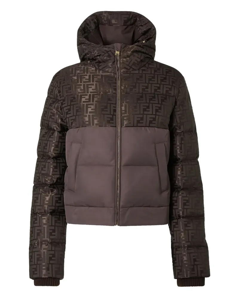 Fendi monogram hooded jacket - Braun Braun