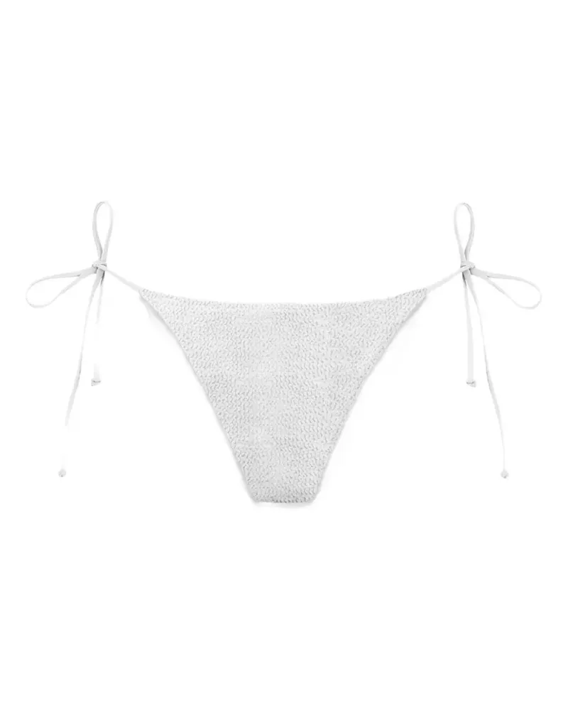 MC2 Saint Barth Virgo textured side-tie bikini - Weiß Weiß
