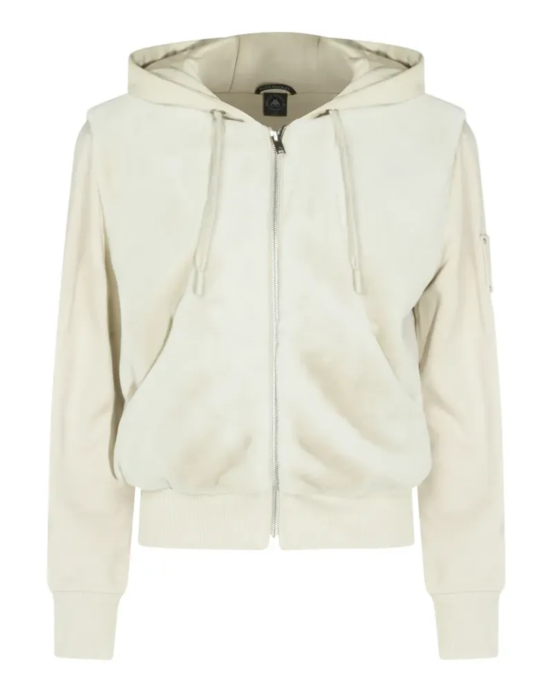 Moose Knuckles patch hooded jacket - Nude Nude