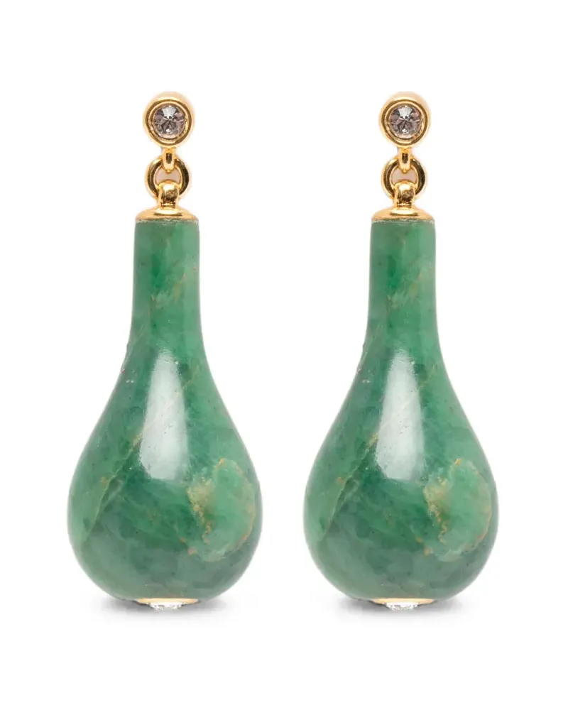 Totême Jade drop-design earrings - Gold Gold