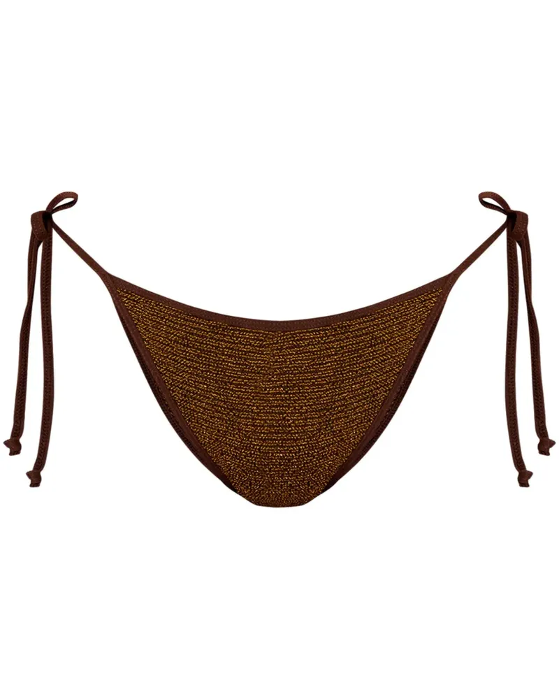 bond-eye Anisha Bikinihöschen mit Schnürung - Braun Braun