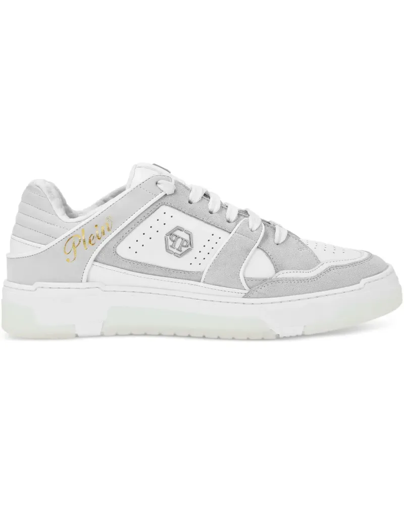 Philipp Plein Sneakers mit Ledereinsätzen - Weiß Weiß